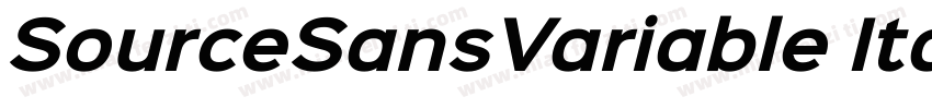 SourceSansVariable Italic 700 字体转换